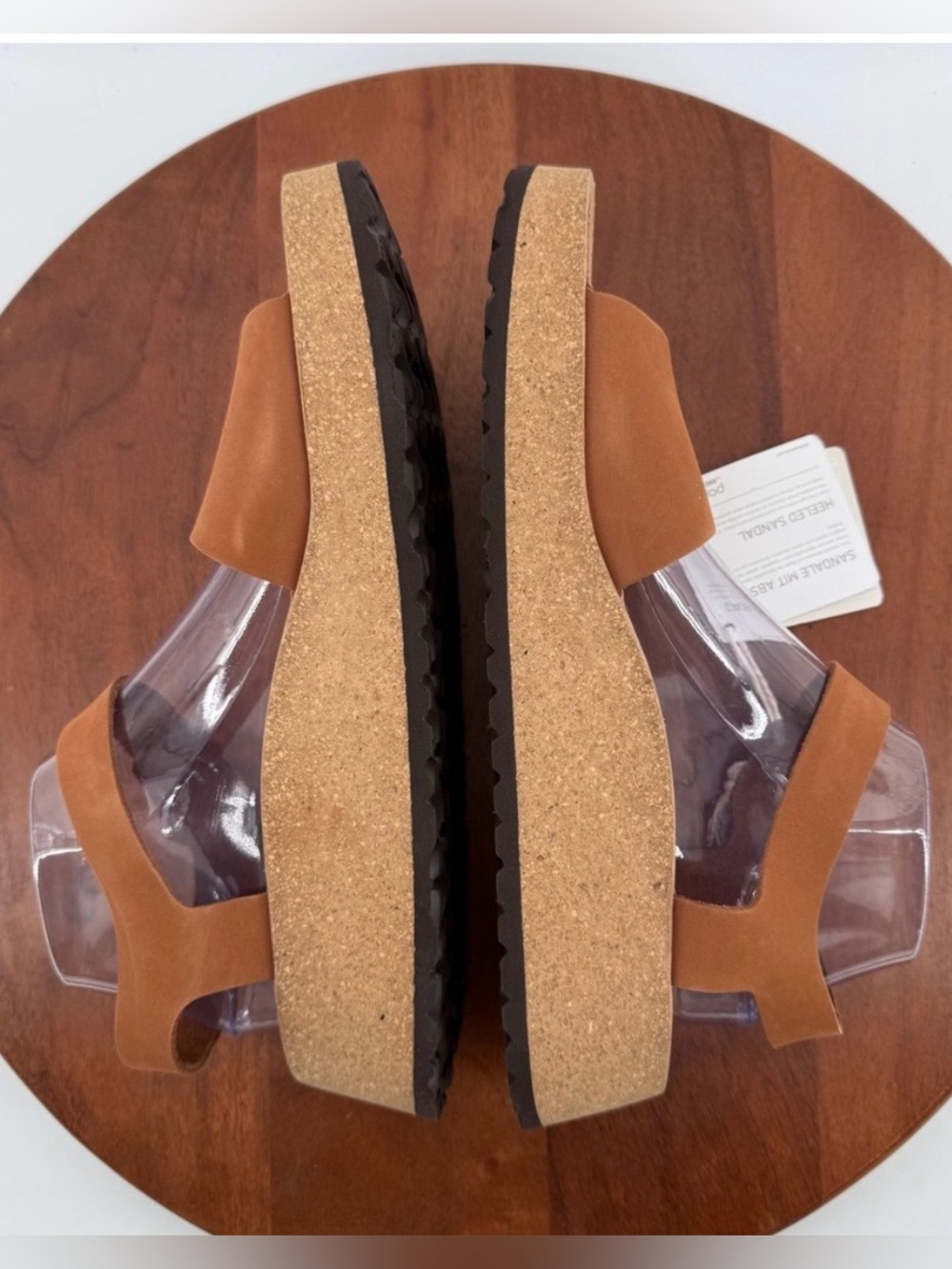 Papillio 💅 Birkenstock Glenda Pecan Brown Nubuck Leather Platform Sandals NEW - Picture 12 of 13